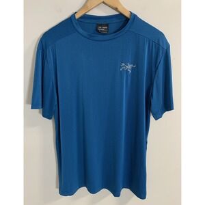 Arc'teryx Performance Mesh Workout Base Layer T Shirt Mens Large Blue Wicking
